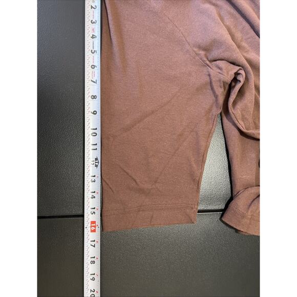 Morning Sun Tee 3X Brown 1/2 Sleeve Cotton Top Fall Leaves Embroidered Sparkle - Picture 9 of 9